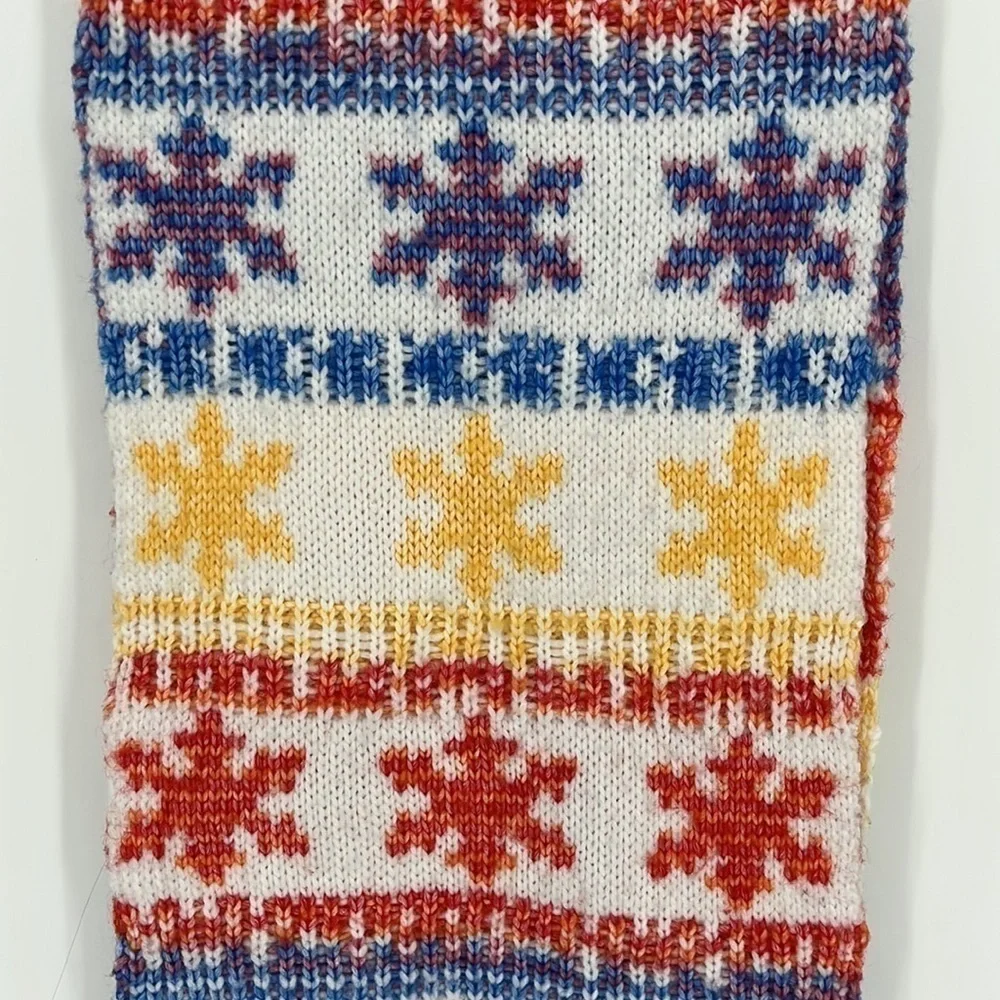 Old Navy Colorful Snowflake Knit Scarf
